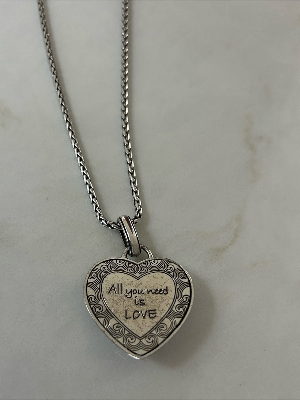 BRIGHTON CRYSTAL VOYAGE NEUTRAL HUES SWAROVSKI CRYST SLVR HEART NECKLACE - Picture 4 of 7